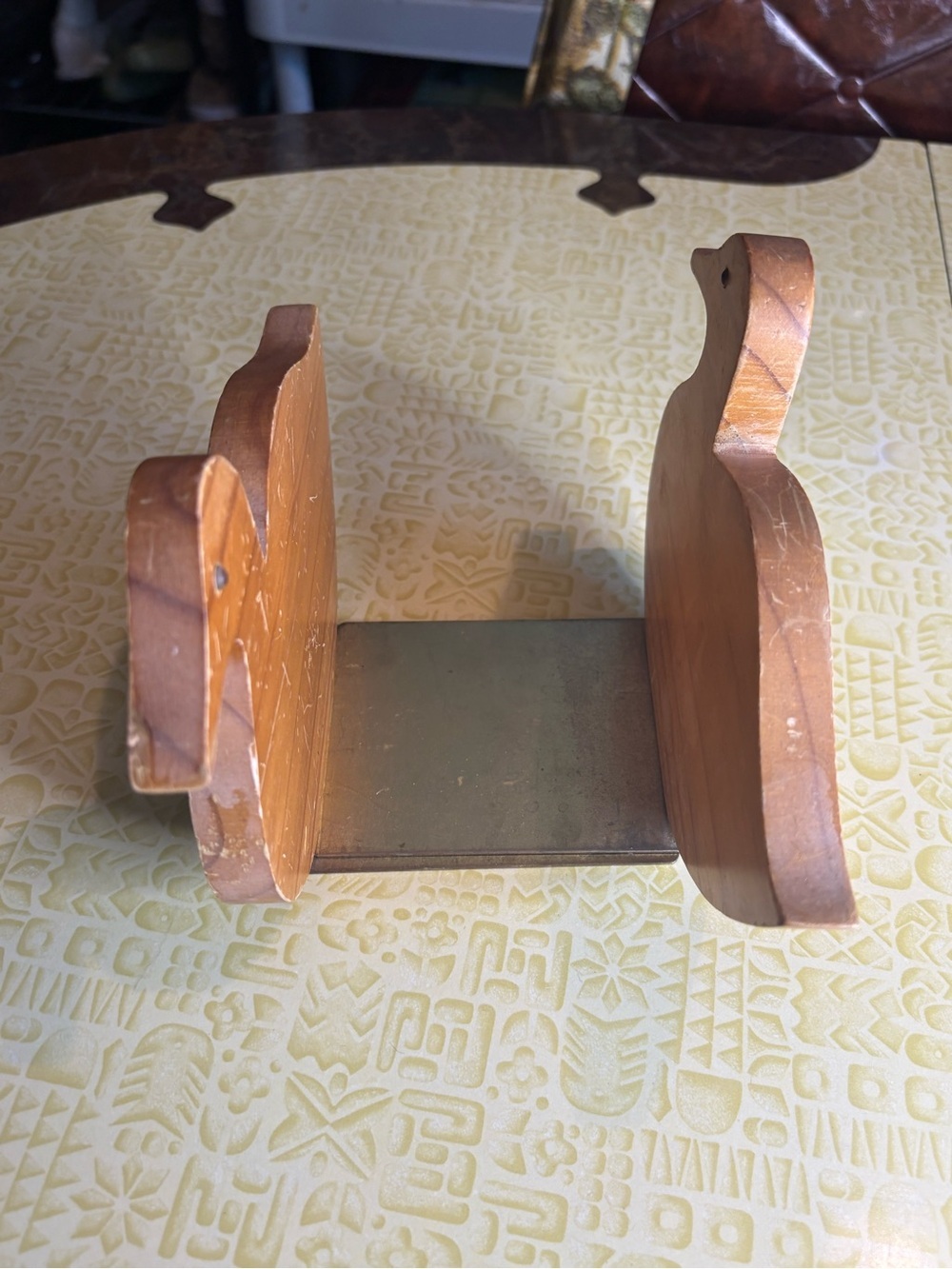 Vintage Carlton Cards Wooden Duck Pair Book Ends- Light Natural Wood - Picture 3 of 7